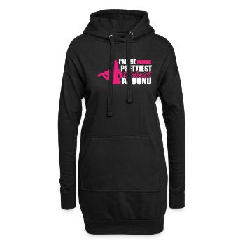 Violine Geige Mädchen - Hoodie-Kleid - Schwarz - Vorne