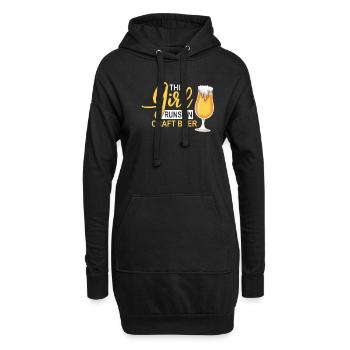 Bière artisanale Bière artisanale Bière fille - Sweat-shirt à capuche long Femme - noir - Devant