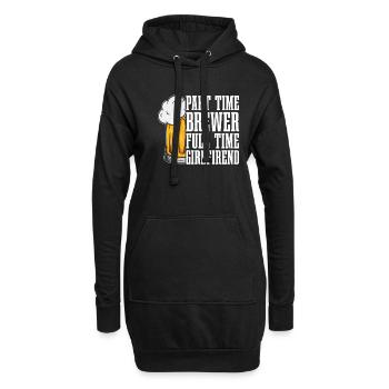 Bière artisanale Bière artisanale Bière Petite amie - Sweat-shirt à capuche long Femme - noir - Devant