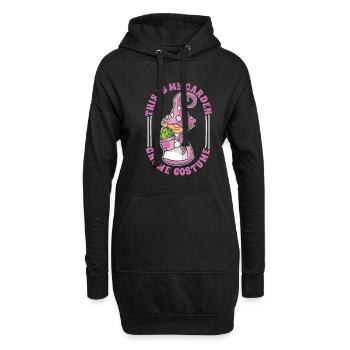 Pilzsammler Pilze Niedlich Pilzzwerg - Hoodie-Kleid - Schwarz - Vorne