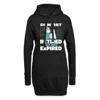 Zahnarzt Dentist Im Ruhestand - Hoodie-Kleid - Schwarz - Vorne