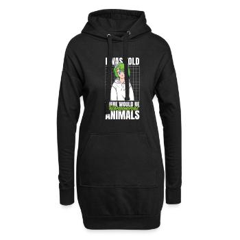 Furry Fandom Fursuits Drôle - Sweat-shirt à capuche long Femme - noir - Devant