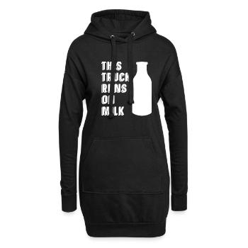 Camion de lait de vache Camion de lait - Sweat-shirt à capuche long Femme - noir - Devant