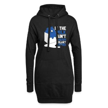 Camion de lait de vache drôle - Sweat-shirt à capuche long Femme - noir - Devant