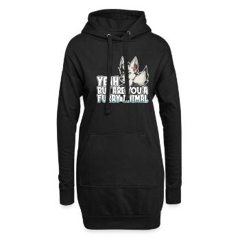 Furry Fandom Fursuits - Sweat-shirt à capuche long Femme - noir - Devant