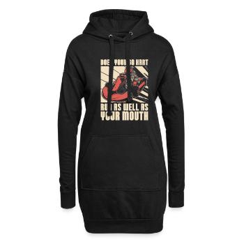 Aller karting karting pilote de kart drôle - Sweat-shirt à capuche long Femme - noir - Devant