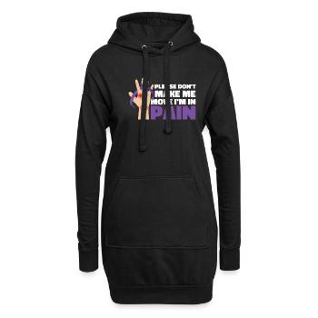 Fibromyalgie rhumatisme mains - Sweat-shirt à capuche long Femme - noir - Devant