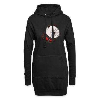 Fanfahrenzug Spielmannszug Trommel - Hoodie-Kleid - Schwarz - Vorne