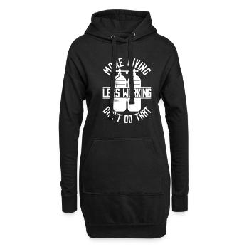 Plongeur plongeur drôle de plongée commerciale - Sweat-shirt à capuche long Femme - noir - Devant