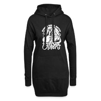 Tauchen Taucher Kommerzielles Tauchen - Hoodie-Kleid - Schwarz - Vorne