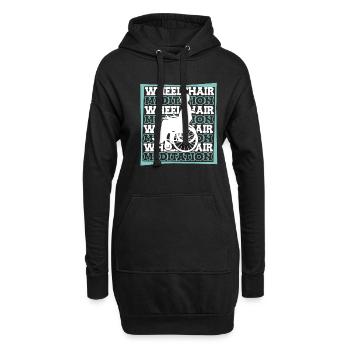 Meditation Meditation Wheelchair - Hoodie Dress - black - Front