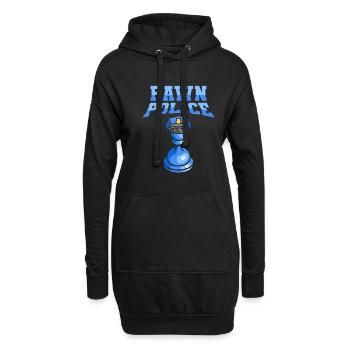 Schach Lustig - Hoodie-Kleid - Schwarz - Vorne