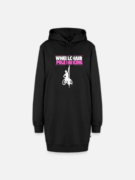 Pole Dancing Rollstuhl - Hoodie-Kleid - Schwarz
