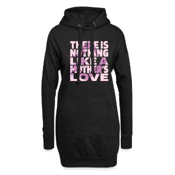 Mom Mutter Liebe - Hoodie-Kleid - Schwarz - Vorne