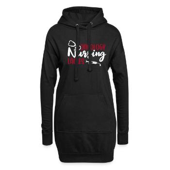 Infirmière Dame - Sweat-shirt à capuche long Femme - noir - Devant