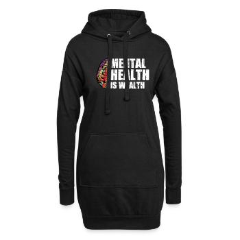 Psychologie Psychologe - Hoodie-Kleid - Schwarz - Vorne