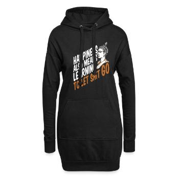 Buddha Buddhist Humor Buddha Lass Den Scheiß Los - Hoodie-Kleid - Schwarz - Vorne