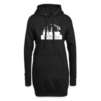 Zahnarzt Dentist - Hoodie-Kleid - Schwarz - Vorne