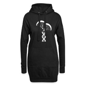 Paragleiter Paragleiten DNA - Hoodie-Kleid - Schwarz - Vorne