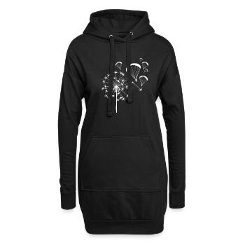 Paragleiter Paragleiten Löwenzahn - Hoodie-Kleid - Schwarz - Vorne