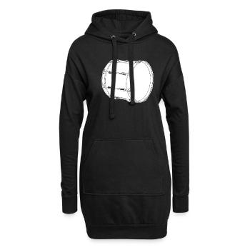 Train de ventilateurs Spielmannszug - Sweat-shirt à capuche long Femme - noir - Devant