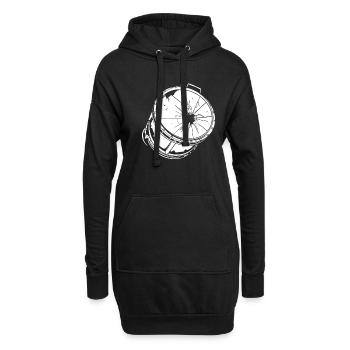 Train de ventilateurs Spielmannszug - Sweat-shirt à capuche long Femme - noir - Devant