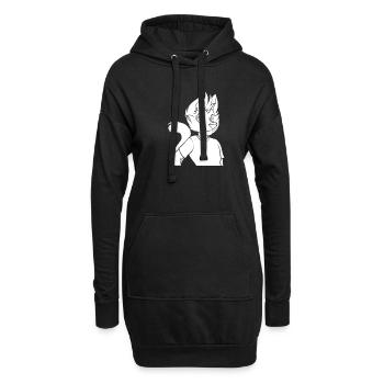 Furry Fandom Fursuits Fuchs - Hoodie-Kleid - Schwarz - Vorne