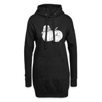 Thanksgiving Kürbis - Hoodie-Kleid - Schwarz - Vorne
