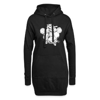 Joueur de basket-ball T Rex - Sweat-shirt à capuche long Femme - noir - Devant