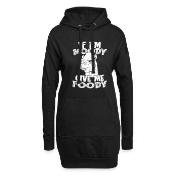 Camel Drôle Si Je Suis De Mauvaise Humeur Donnez-Moi Gourmand - Sweat-shirt à capuche long Femme - noir - Devant