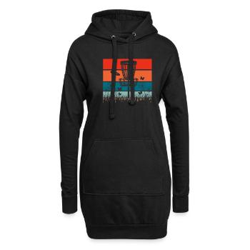Frisbee Golf Disc Golf - Hoodie-Kleid - Schwarz - Vorne