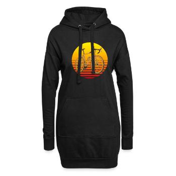 Rennrad Radsport Radsportler - Hoodie-Kleid - Schwarz - Vorne