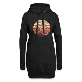 Rennrad Radsport Radsportler - Hoodie-Kleid - Schwarz - Vorne