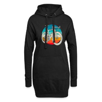 Rennrad Radsport Radsportler - Hoodie-Kleid - Schwarz - Vorne