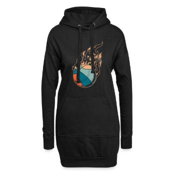 Joueur de basket-ball - Sweat-shirt à capuche long Femme - noir - Devant