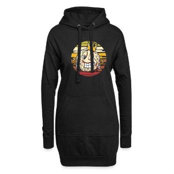 Golf Golfer Golfen - Hoodie-Kleid - Schwarz - Vorne