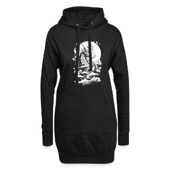 Année du Dragon 2024 - Sweat-shirt à capuche long Femme - noir - Devant