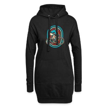Rennrad Radsport Radsportler - Hoodie-Kleid - Schwarz - Vorne