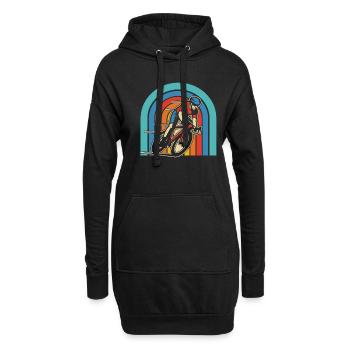 Rennrad Radsport Radsportler - Hoodie-Kleid - Schwarz - Vorne