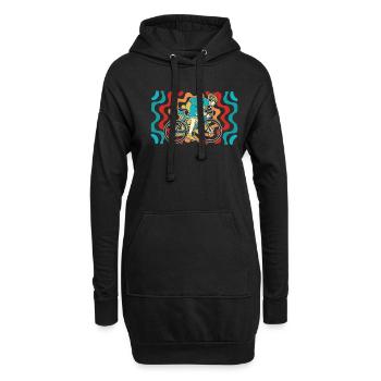 Rennrad Radsport Radsportler - Hoodie-Kleid - Schwarz - Vorne