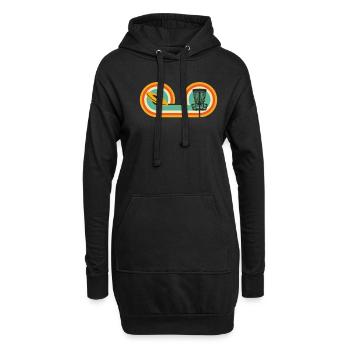 Frisbee Golf Disc Golf - Hoodie-Kleid - Schwarz - Vorne