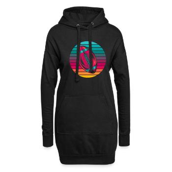 American Football - Hoodie-Kleid - Schwarz - Vorne