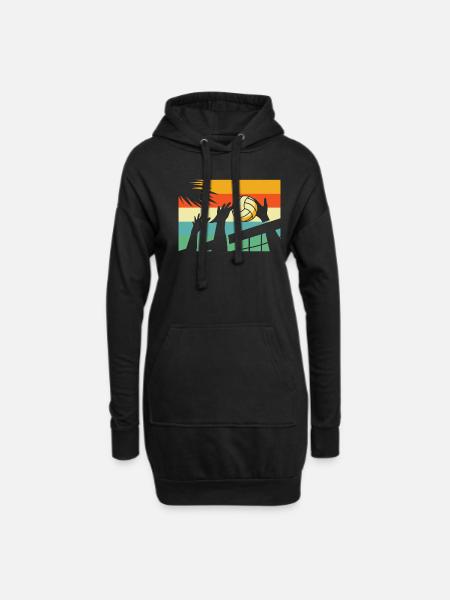 Volleyball Volleyballer - Hoodie-Kleid - Schwarz
