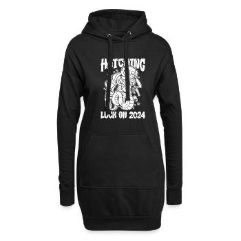 Année du Dragon 2024 - Sweat-shirt à capuche long Femme - noir - Devant