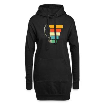 Rennrad Radsport Radsportler - Hoodie-Kleid - Schwarz - Vorne