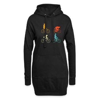 Rennrad Radsport Radsportler - Hoodie-Kleid - Schwarz - Vorne