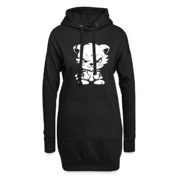 Tigre - Sweat-shirt à capuche long Femme - noir - Devant