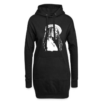 Dreadlocks de cheveux Rasta Dreads - Sweat-shirt à capuche long Femme - noir - Devant