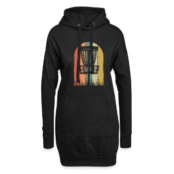 Frisbee Golf Disc Golf - Hoodie-Kleid - Schwarz - Vorne