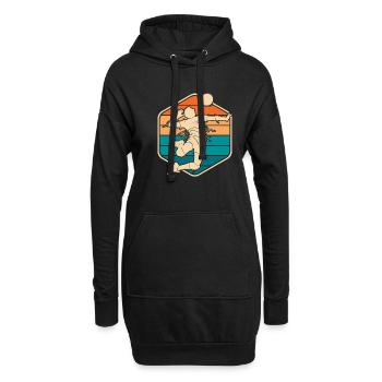 Volley-ball Volley-ball - Sweat-shirt à capuche long Femme - noir - Devant